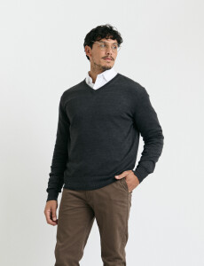 470985 SWEATER HARRINGTON LABEL Gris Oscuro