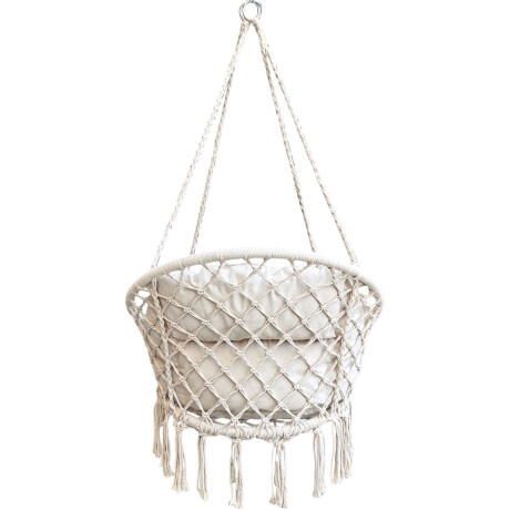 HAMACA COLGANTE ACERO-Y-POLIESTER NATURAL-BEIGE JAZZ