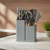 Kit De Menage 19 Utensillos De Cocina+organizador GRIS
