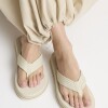 Sandalia media Bungalow en textil Natural