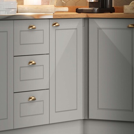 BAJO MESADA ESQUINERO MDF GRIS AMERICANA