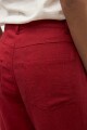Pantalon Paulina lino carmesí