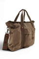 Bolso tote de lona urbano Marrón