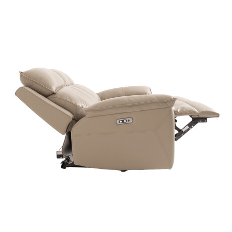 RECLINER ELÉCTRICO 2 CUERPOS CUERO-Y-SIMIL-CUERO MARRON JOSHUA TAUPE