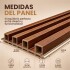 Pack x10 Wpc Simil Madera Wall Panel Lambrin 2.90x16.7 Marrón madera 5