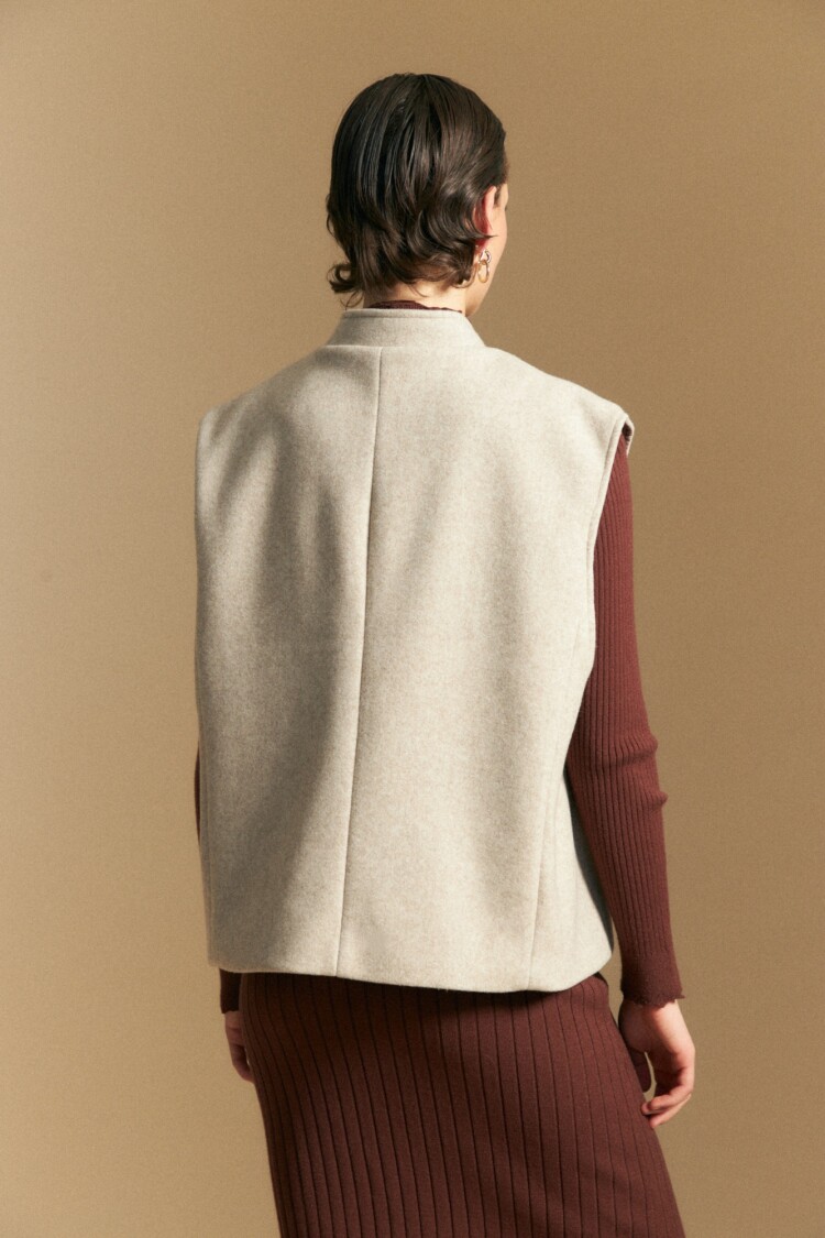 CHALECO CARMENE Beige Melange