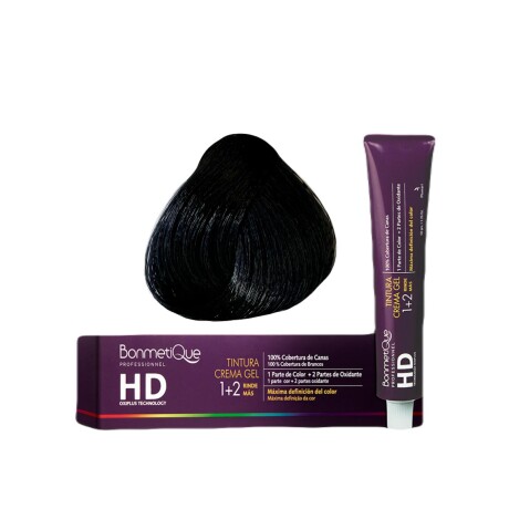 Bonmetique Tinta HD Professional 100gr N° 1 Negro Preto