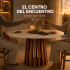 Mesa Comedor ComboHome Lavanda Redonda Diseño Laqueada 105Cm Color Blanco