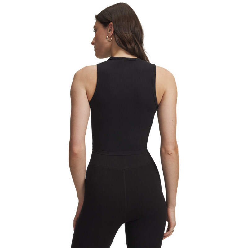 Seamless Cotton Hand Tank-BLK BLK