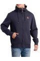 Campera O'Neill Full Zip Leather Patch Azul