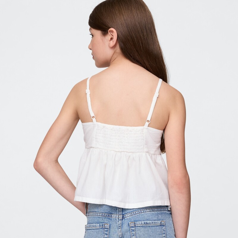 STRAPPY WOV BOW TOP NEW OFF WHITE