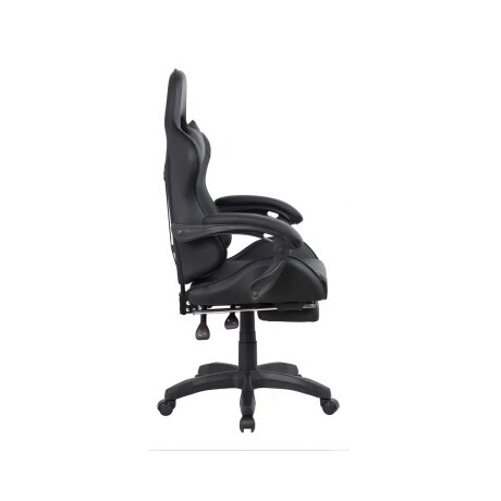 SILLA GAMER ERGONOMICA RECLINABLE CON POSAPIE NEGRO SILLA GAMER ERGONOMICA RECLINABLE CON POSAPIE NEGRO