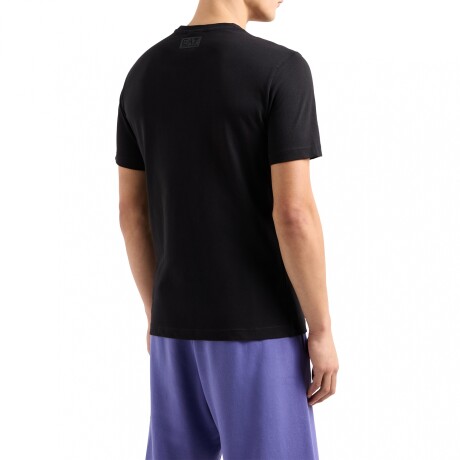 Short EA7 Emporio Armani Logo Series Sleeved Organic Cotton Black