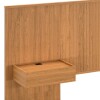 Respaldo Queen continuo con mesa de luz Chloe - Moderna Marrón