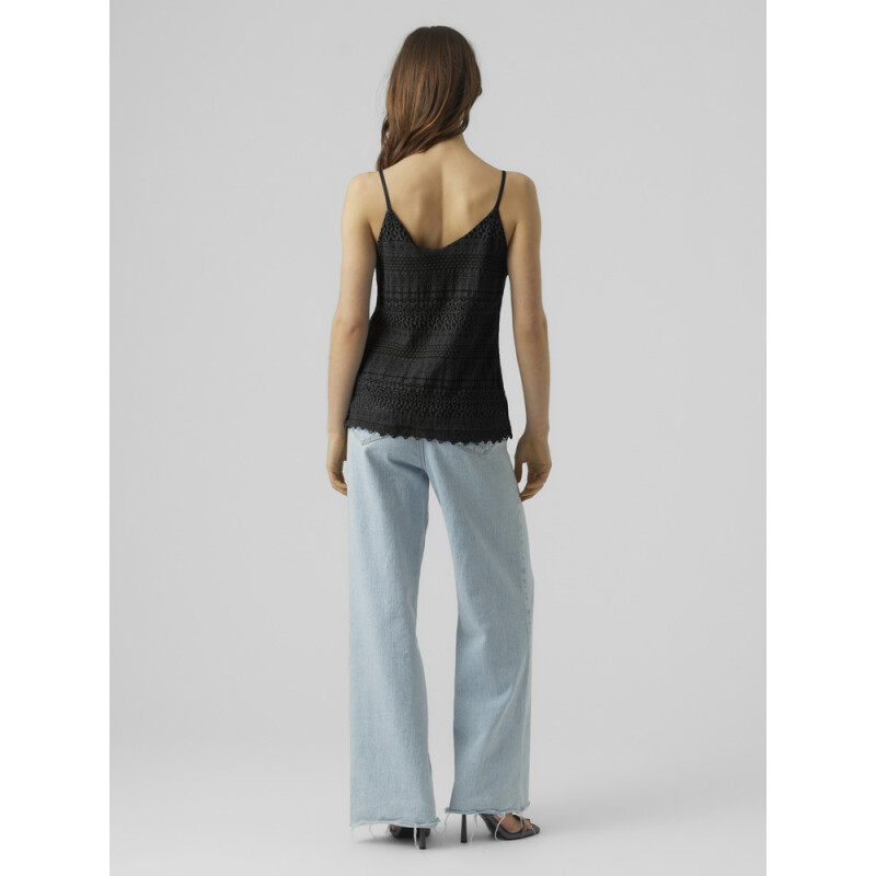 VMHONEY LACE SINGLET WVN GA BLACK