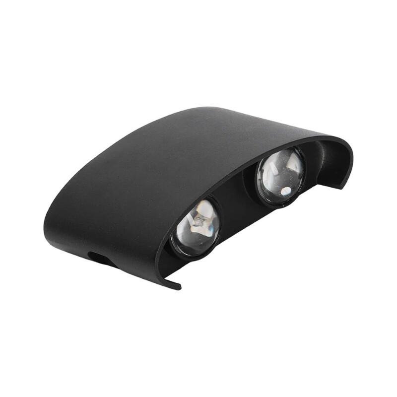 ARTEFACTO EXTERIOR BOLSANO PARA ADOSAR EN PARED BIDIRECCIONAL 4w Arefacto Exterior LED Bolsano Para Adosar Bidireccional 4W Negro