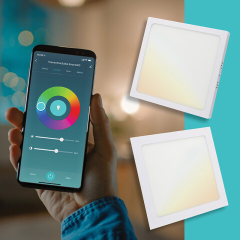 Plafón LED inteligente WIFI 18W Blanco dinámico -TRAMONTINA TE3972