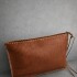Leather Envelope Camel Weave