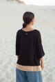 BLUSA LINA Negro Y Beig