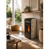 Calefactor Selma a pellet WiFi - con Kit de techo 8kW Blanco