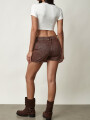 SHORT POLLERA IVY CHOCOLATE