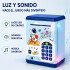 Alcancía Infantil Caja Fuerte Juguete Con Sonido Luces Variante Color Azul