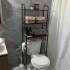 Estantes Armario Mueble Organizador Baño Inodoro Metal Acero Imback Color Negro Estantes Armario Mueble Organizador Baño Inodoro Metal Acero Imback Color Negro