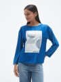 BLUSA COLUMBUS AZUL PIEDRA