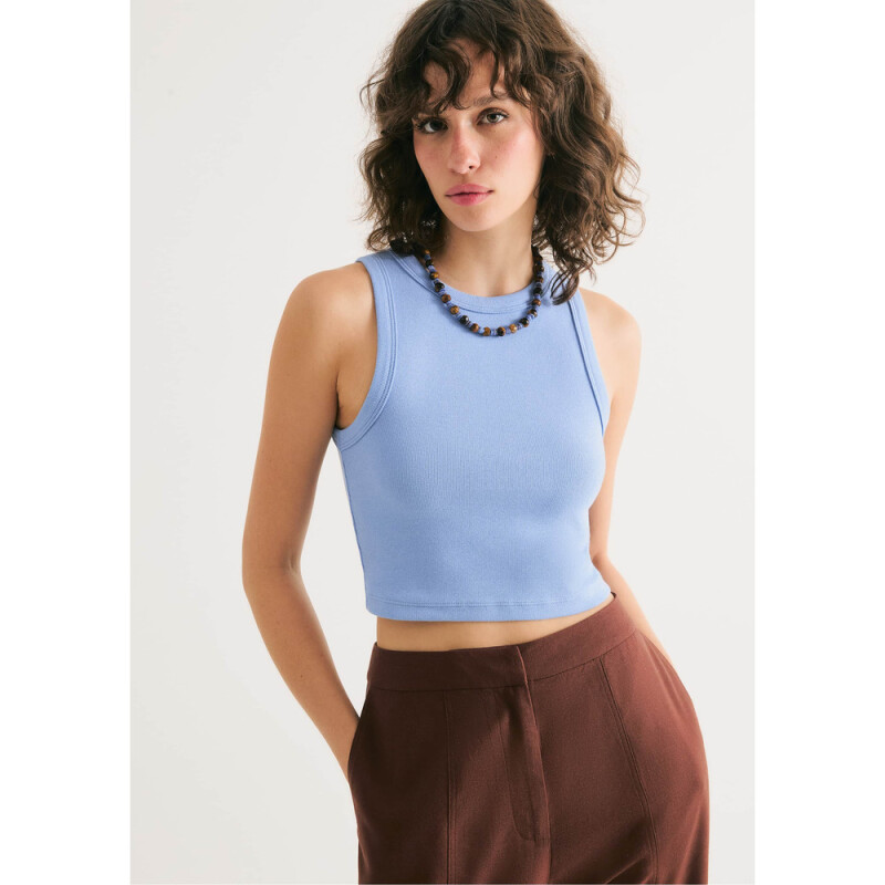 BLUSA SM FEM AZUL CLARO