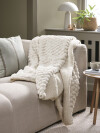 Manta throw HVIDBLOMME 150x200 pelo beige Manta throw HVIDBLOMME 150x200 pelo beige