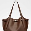 Bolso Marble en efecto cuero graneado Marron