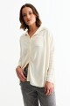 Cardigan con bolsillos CREMA