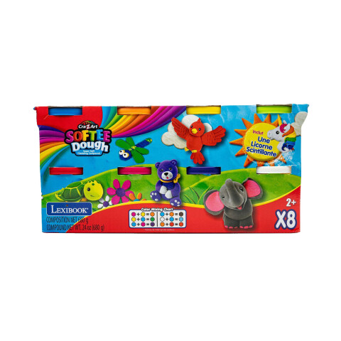 Softee Dough Pack x 8 Latas de Masas Colores Lexibook U