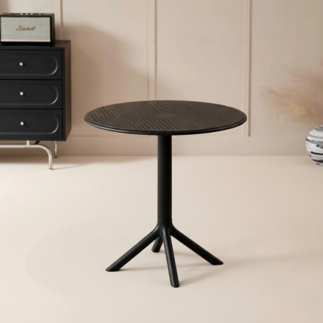 MESA REDONDA EXTERIOR DE POLIPROPILENO 80CM Mesa Redonda De Exterior 80CM Negro
