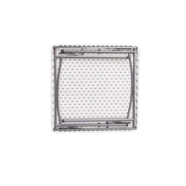 MESA CUADRADA PLEGABLE BASE METAL 87X74 BLANCO