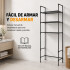 Mueble Organizador Multiuso Inodoro 3 Estantes Acero Inox Negro 1