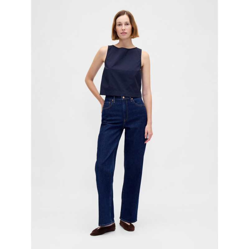 SL SHELL TANK - POPLIN NAVY UNIFORM