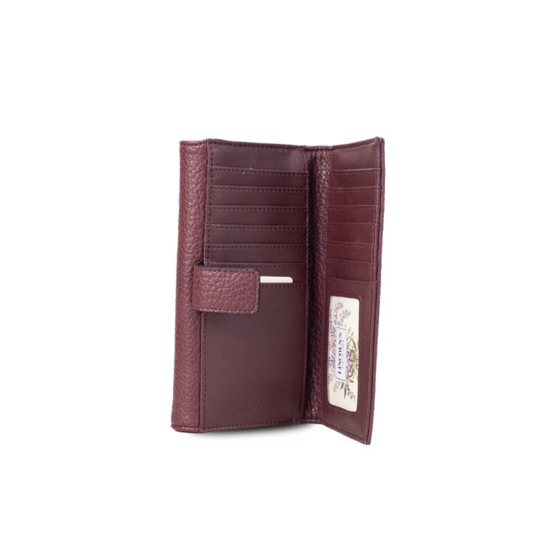 Billetera de Dama en Eco Cuero con Broche Metalico Tannat