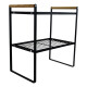 Estante organizador 2 niveles 33x21x37cm NEGRO