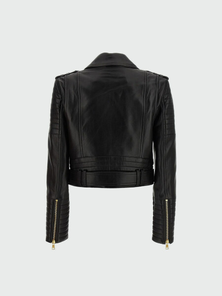 BALMAIN - CHAQUETA DE CUERO Negro