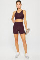 Short Oasis High-Waisted Short 6 Mujer Oxblood