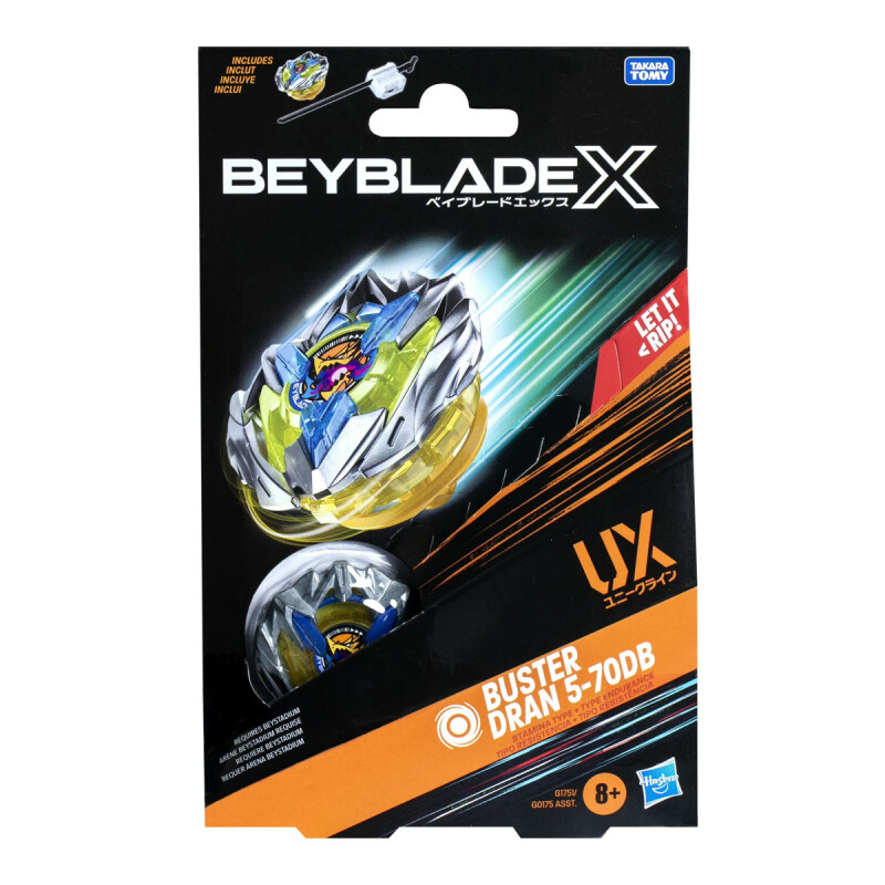 Beyblade X Xtreme Trompo + Lanzador Hasbro UX Buster Dran 5-70DB