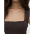 VMMILLION SL SQUARE NECK TOP JRS NOOS Chocolate Torte