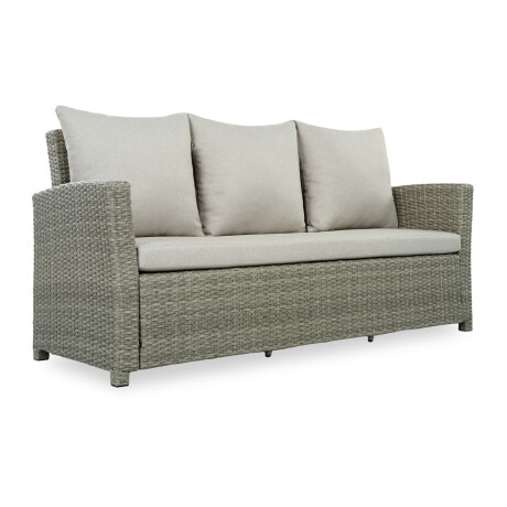 SET DE COMEDOR RATTAN-SINTETICO NATURAL-BEIGE MALIBU