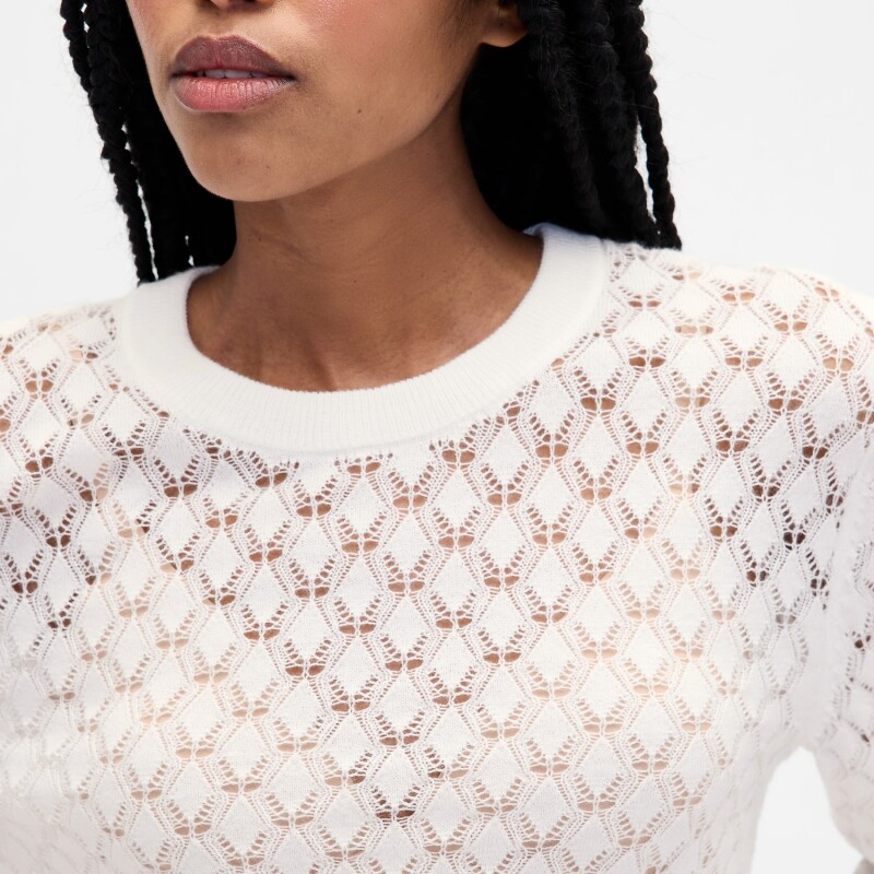 LS BROOKLYN POINTELLE TOP NEW OFF WHITE