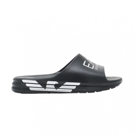 AE7 Crusher Distance slides with oversized logo Black / Silver Metallic / Orange