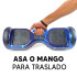 Combo De Skate Eléctrico 6.5" Con Luces Y Bluetooth + Asiento Para Hoverboard AZUL