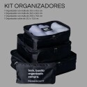 Kit Organizador Para Valija 4 Piezas Negro Kit Organizador Para Valija 4 Piezas Negro