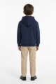 Campera deportiva clásica con capucha AZUL MARINO