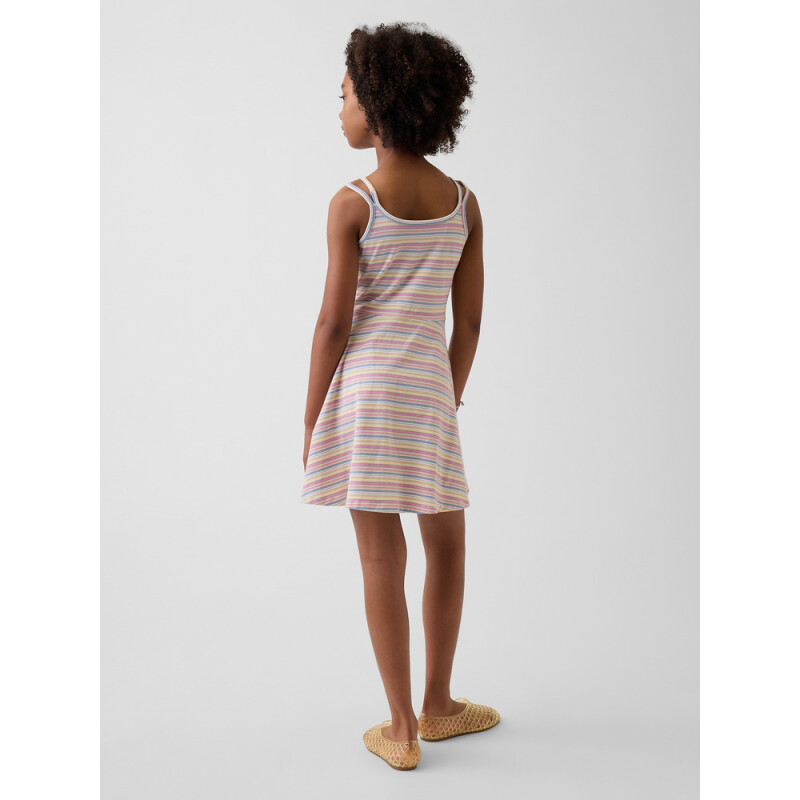FRCH LOGO TANK DRESS MULTI STRIPE